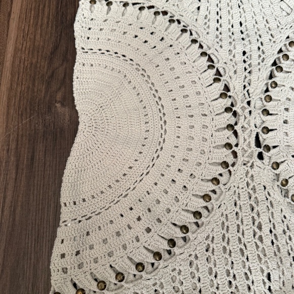 Anthropologie One Girl Who Cream Crochet Sweater - Picture 8 of 10